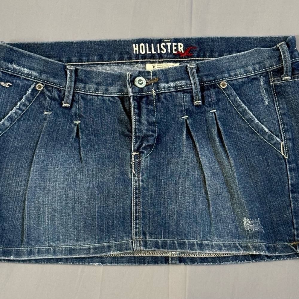 Women’s Y2K Hollister Co. Denim Dark Wash Micro Skirt Size 5